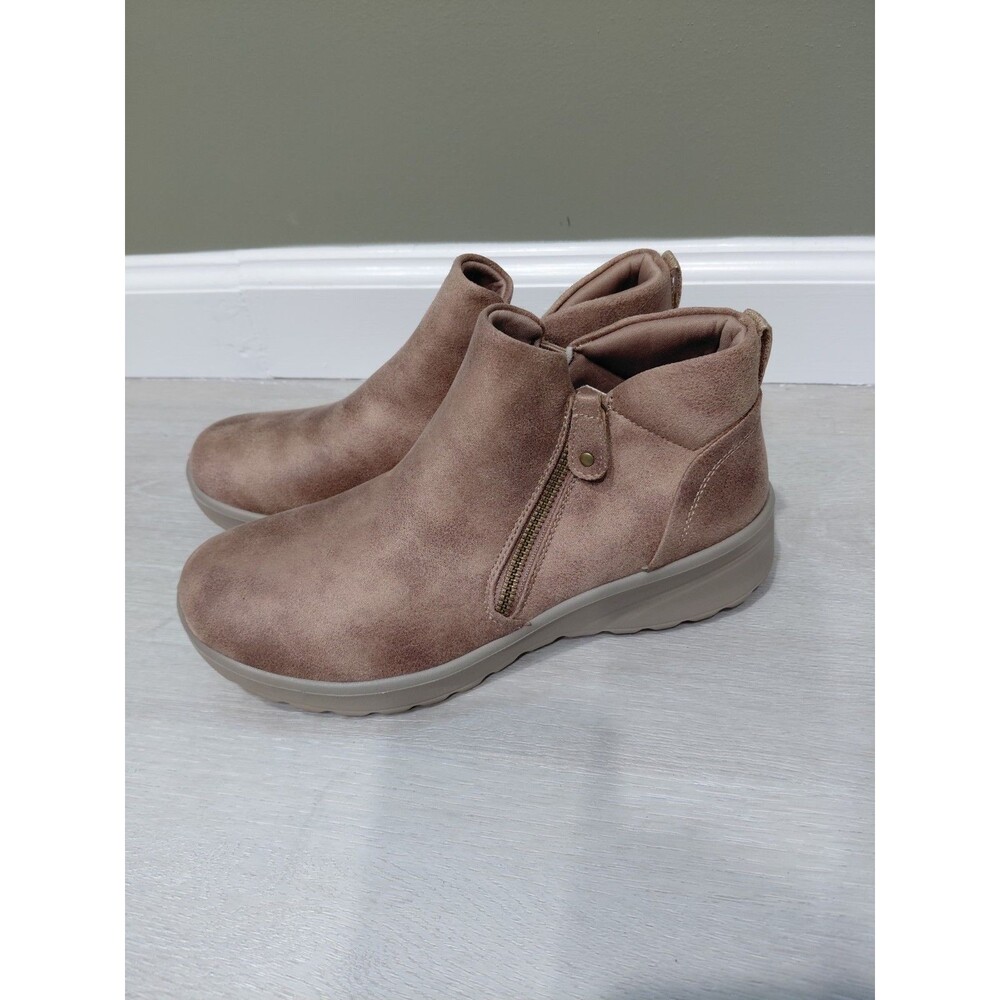 Skechers Memory Foam Air Cooled Relaxed Fit Women Size 8 Ankle Boots Brown